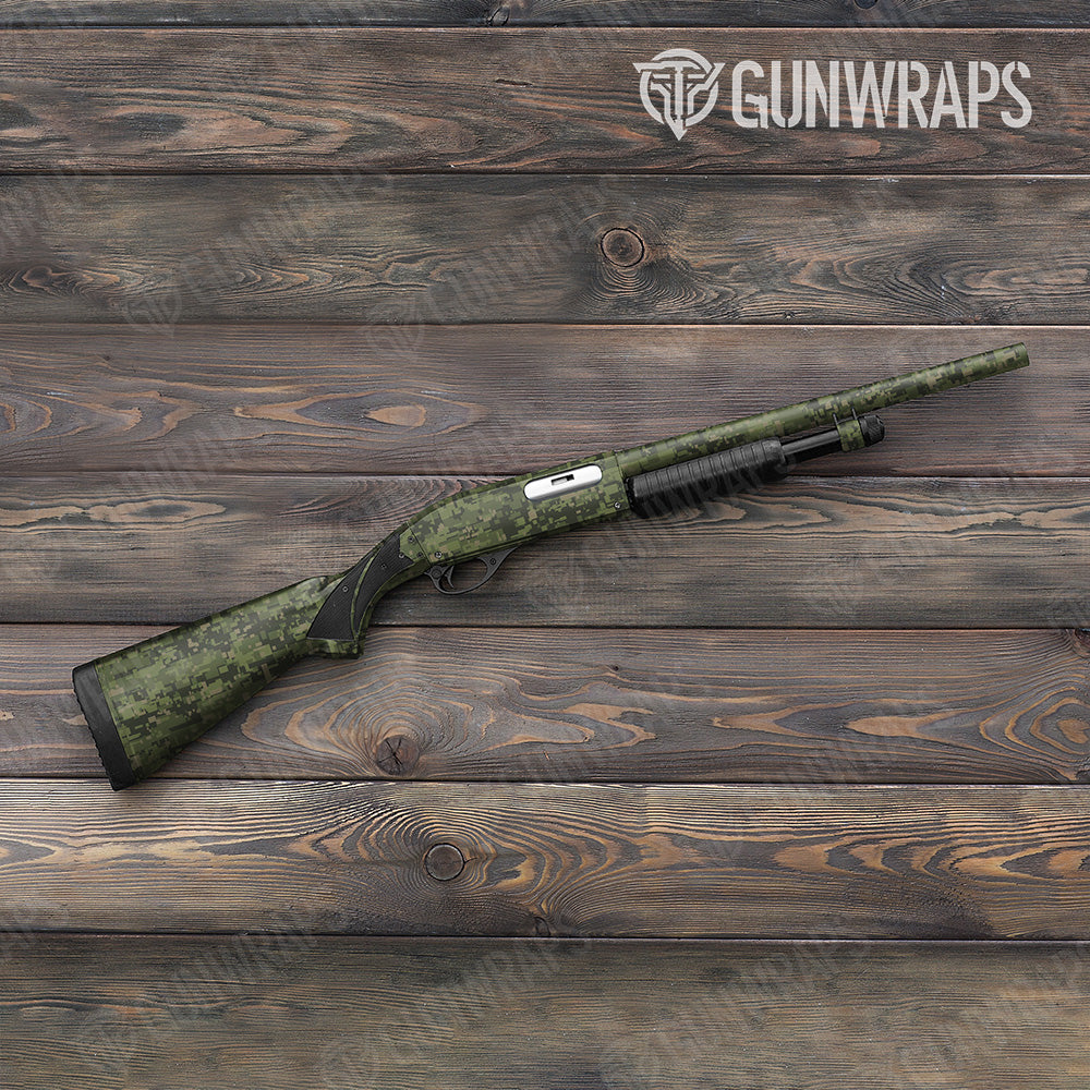 Shotgun Digital Army Green Camo Gun Skin Vinyl Wrap