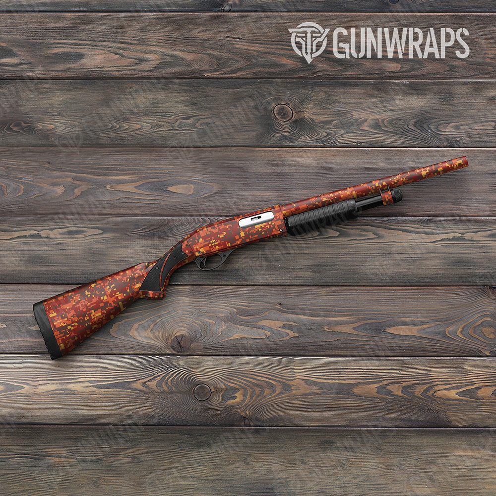 Shotgun Digital Autumn Camo Gun Skin Vinyl Wrap