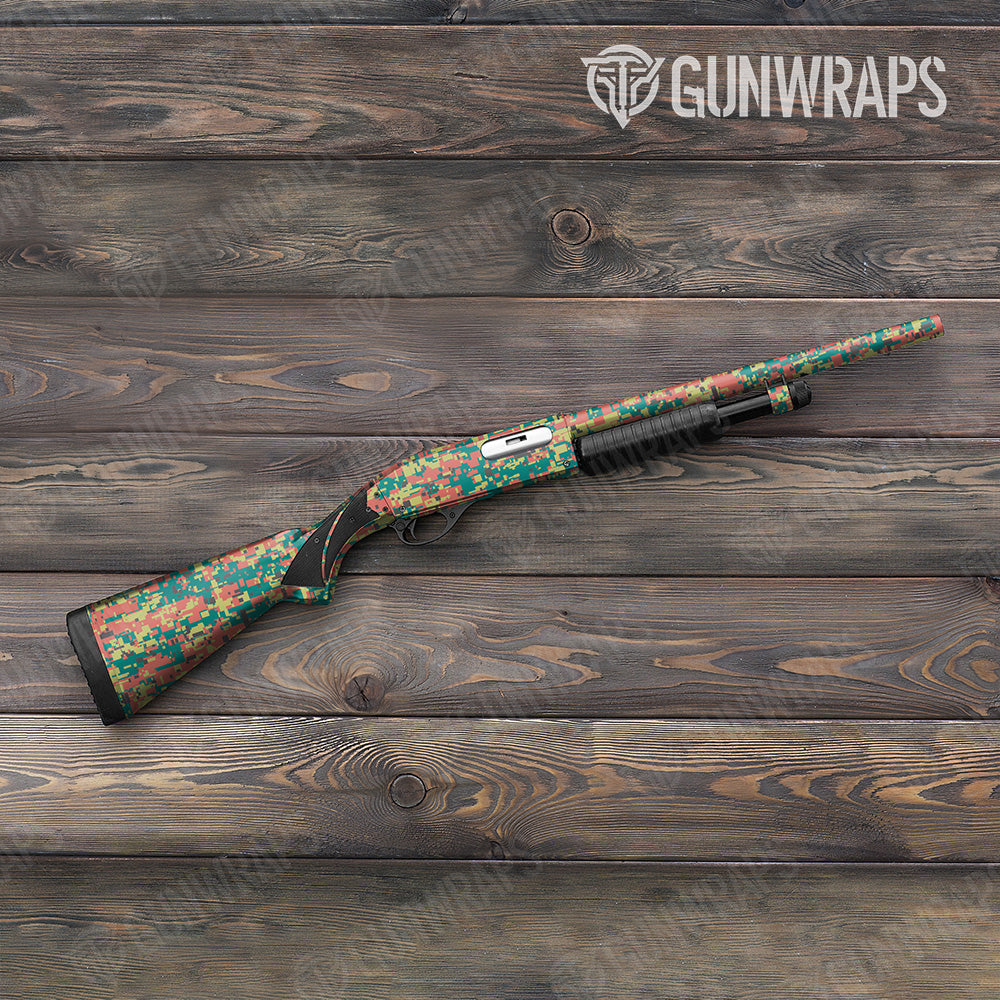 Shotgun Digital Fiesta Camo Gun Skin Vinyl Wrap