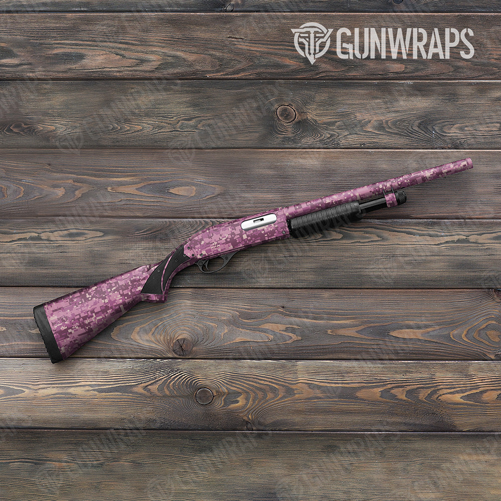 Shotgun Digital Floral Camo Gun Skin Vinyl Wrap