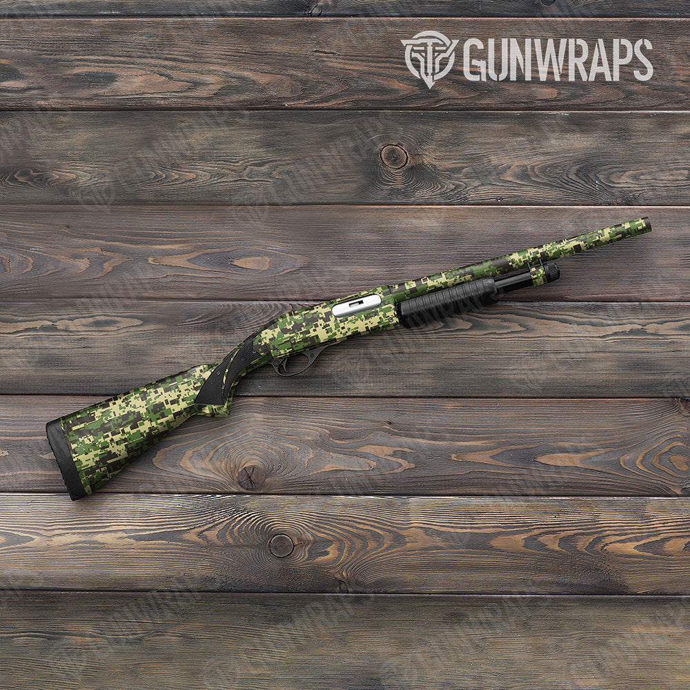 Shotgun Digital Jungle Camo Gun Skin Vinyl Wrap