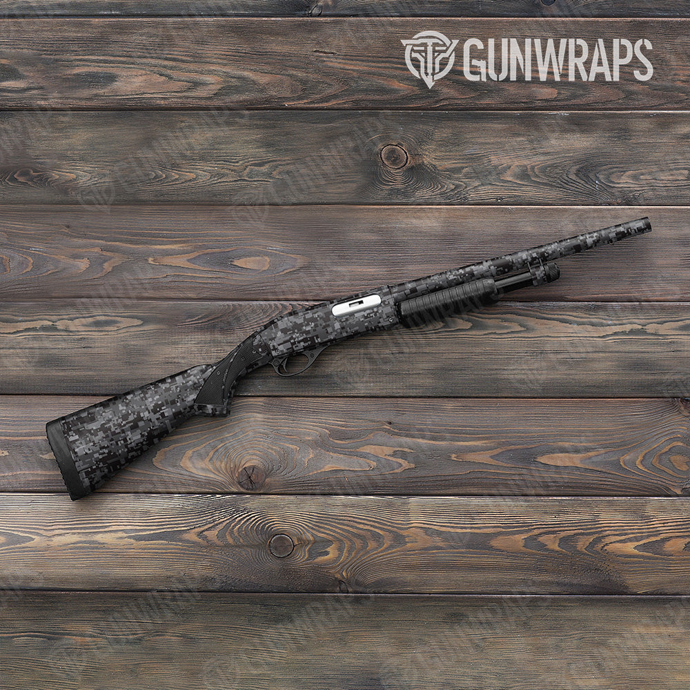 Shotgun Digital Midnight Camo Gun Skin Vinyl Wrap