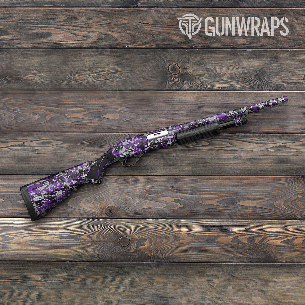 Shotgun Digital Purple Tiger Camo Gun Skin Vinyl Wrap