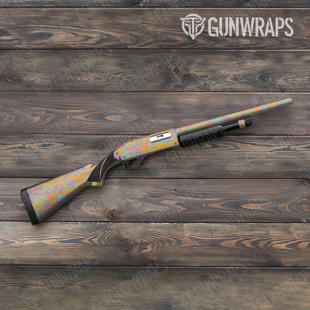 Shotgun Digital Sherbert Camo Gun Skin Vinyl Wrap