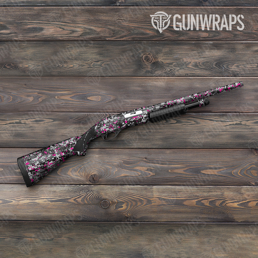 Shotgun Digital Urban Magenta Camo Gun Skin Vinyl Wrap