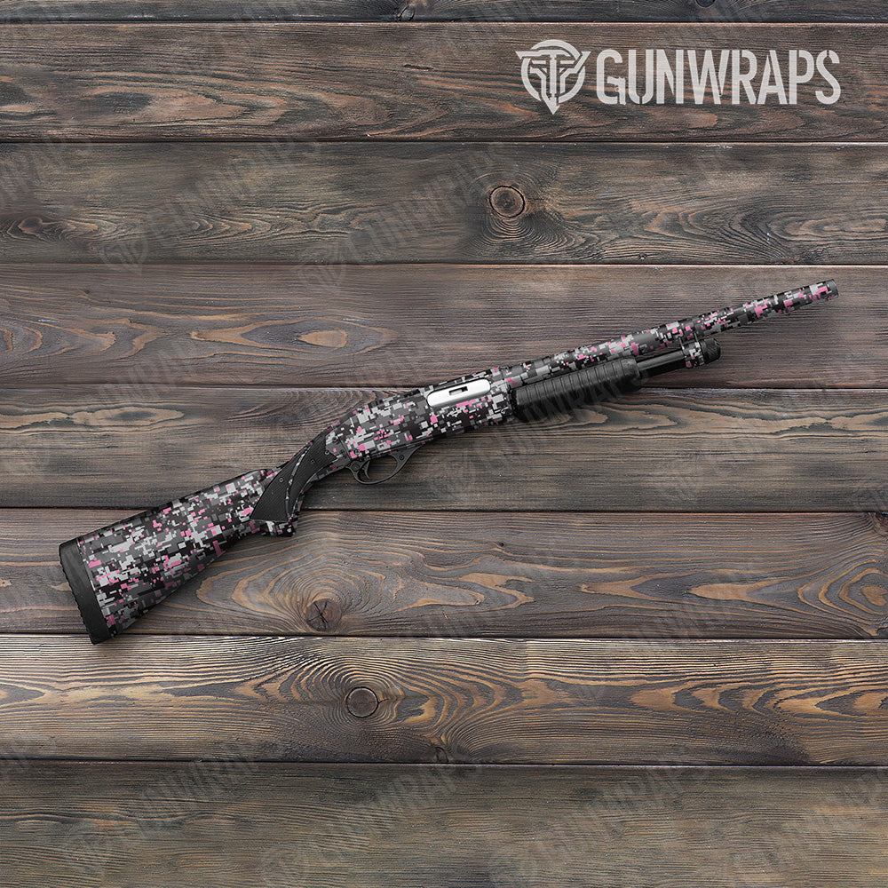 Shotgun Digital Urban Pink Camo Gun Skin Vinyl Wrap