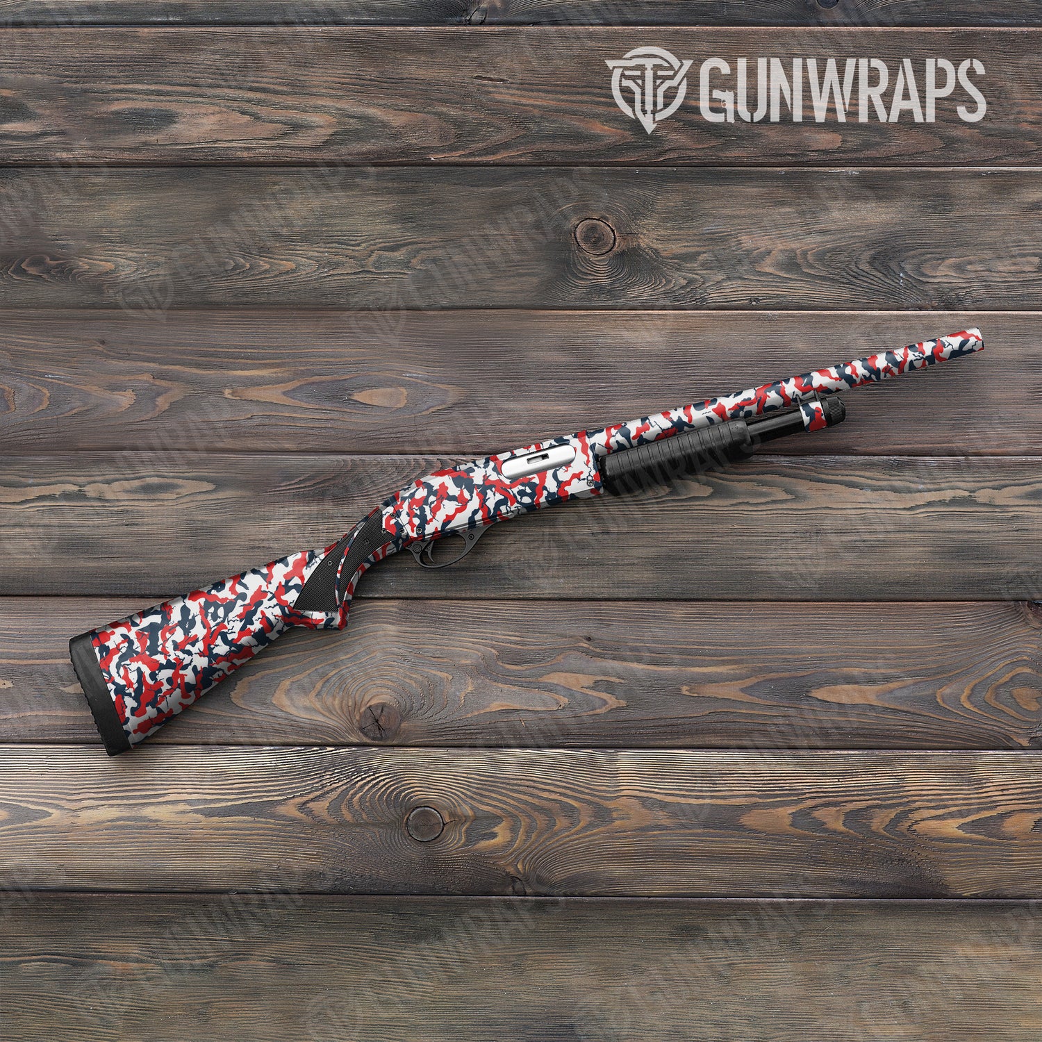 Shotgun Ragged America Camo Gun Skin Vinyl Wrap