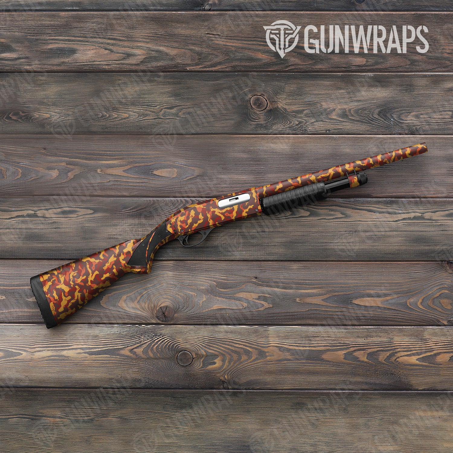 Shotgun Ragged Autumn Camo Gun Skin Vinyl Wrap