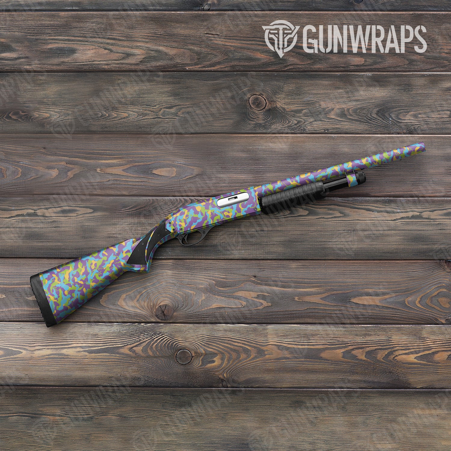 Shotgun Ragged Carnival Camo Gun Skin Vinyl Wrap