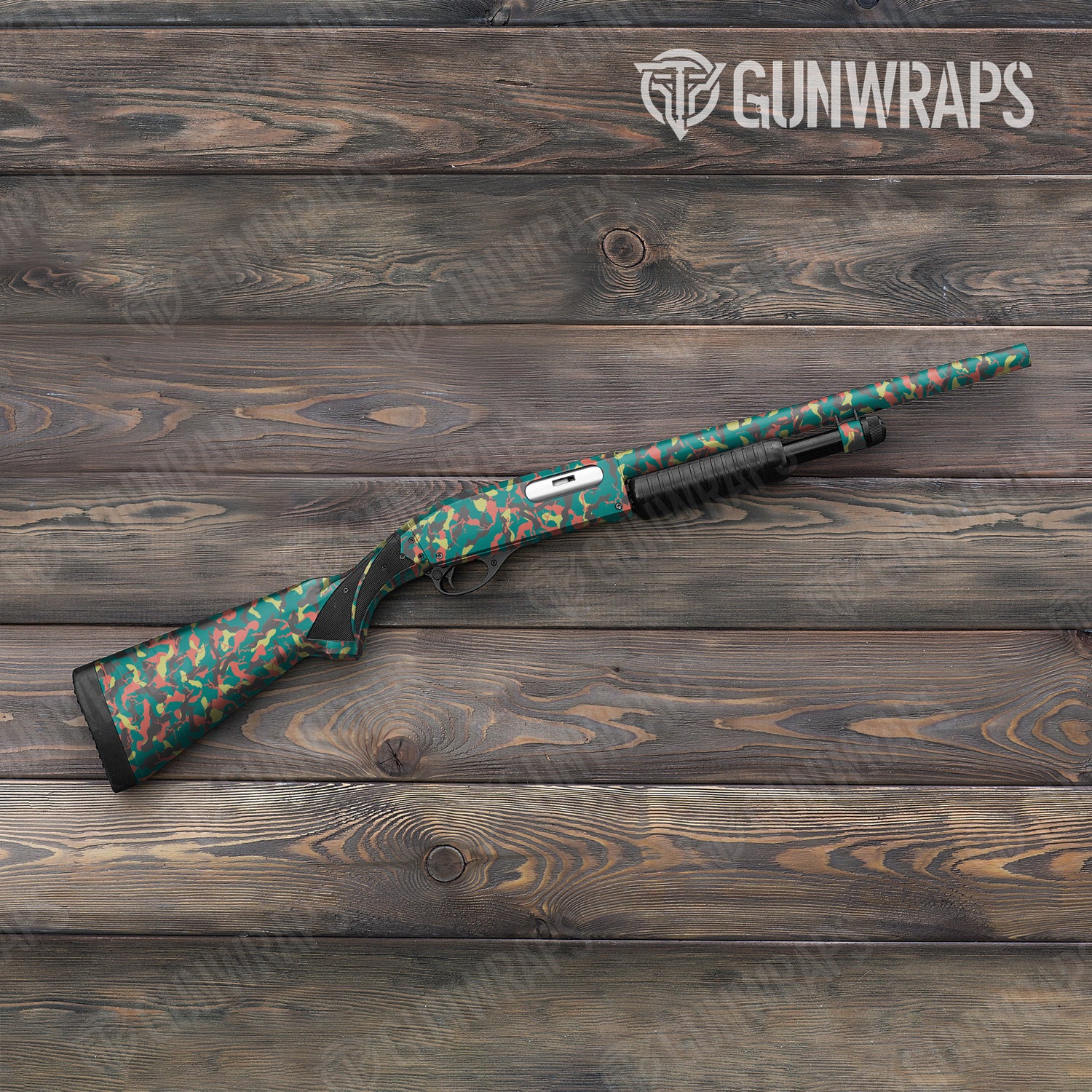 Shotgun Ragged Fiesta Camo Gun Skin Vinyl Wrap