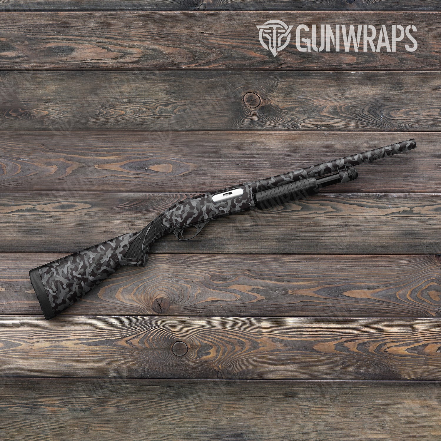 Shotgun Ragged Midnight Camo Gun Skin Vinyl Wrap