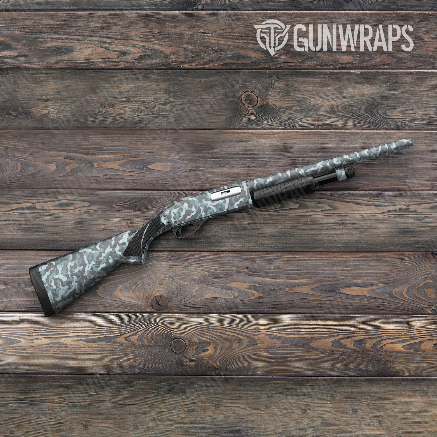 Shotgun Ragged Overcast Camo Gun Skin Vinyl Wrap