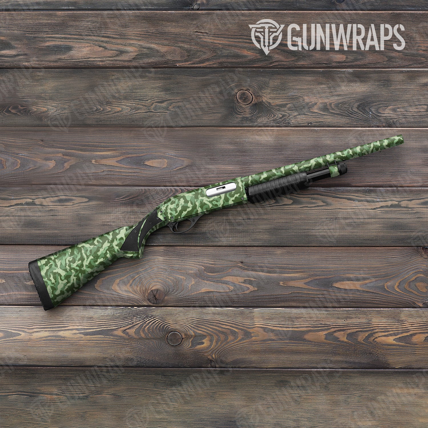 Shotgun Ragged Pistachio Camo Gun Skin Vinyl Wrap