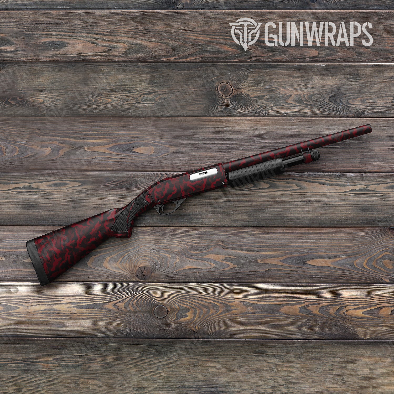 Shotgun Ragged Vampire Red Camo Gun Skin Vinyl Wrap