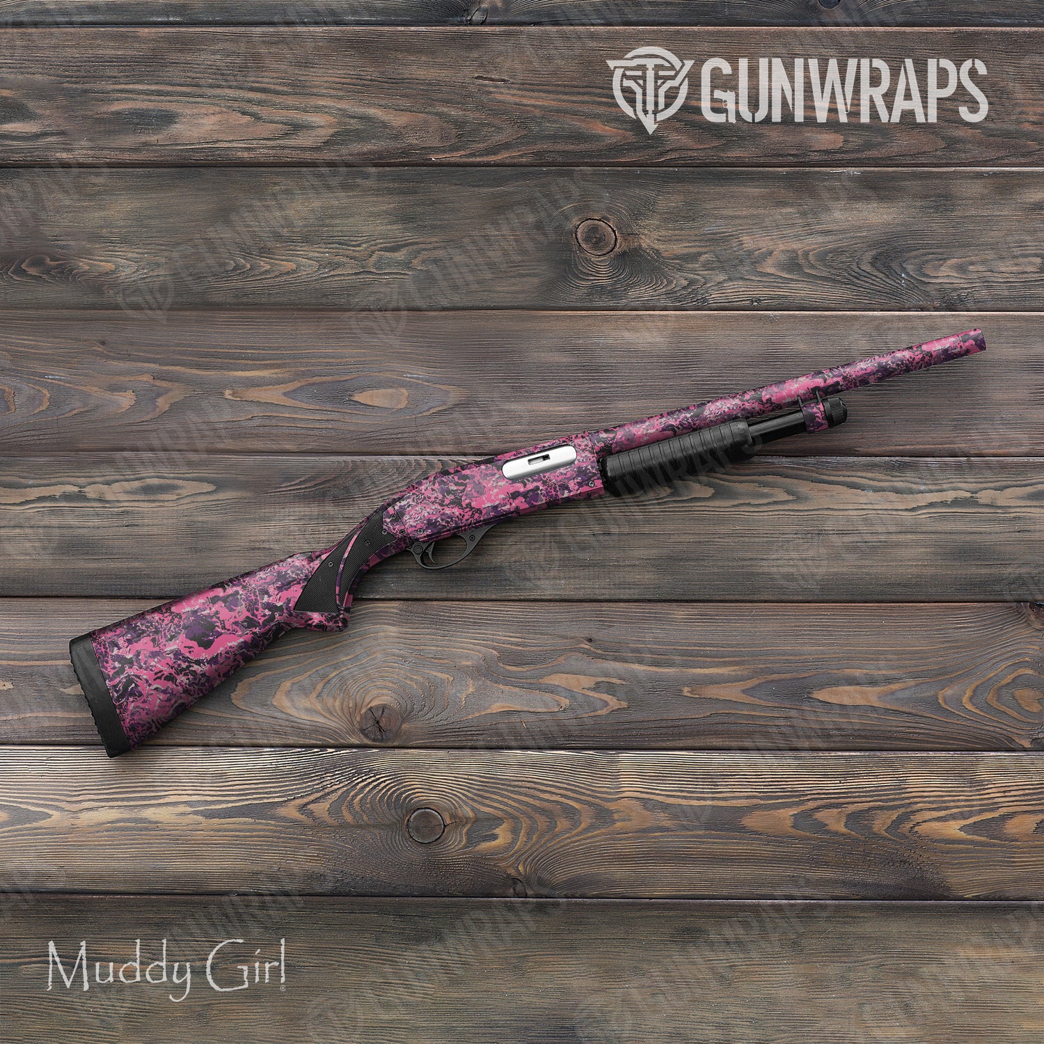 Shotgun Muddy Girl Flat Camo Gun Skin Vinyl Wrap