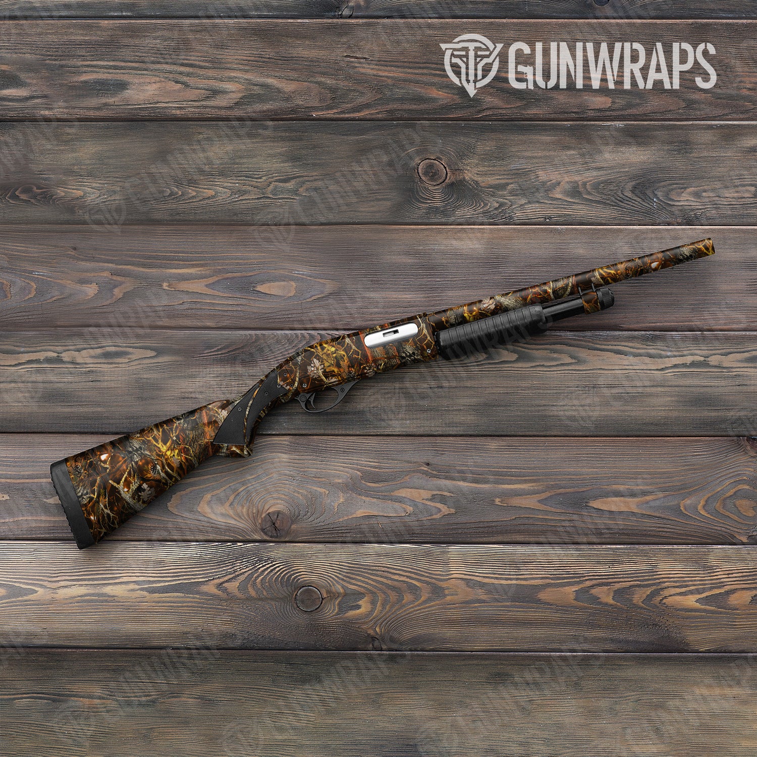 Shotgun Nature Burning Voodoo Camo Gun Skin Vinyl Wrap