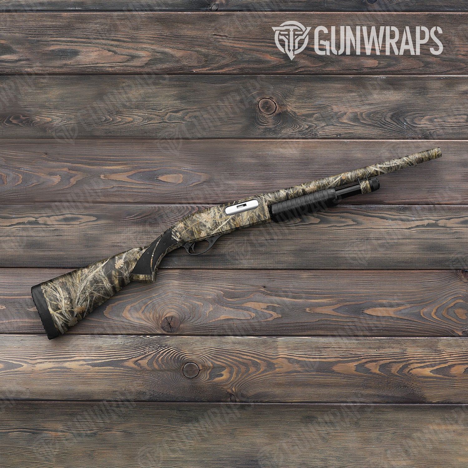 Shotgun Nature Dry Grassland Camo Gun Skin Vinyl Wrap