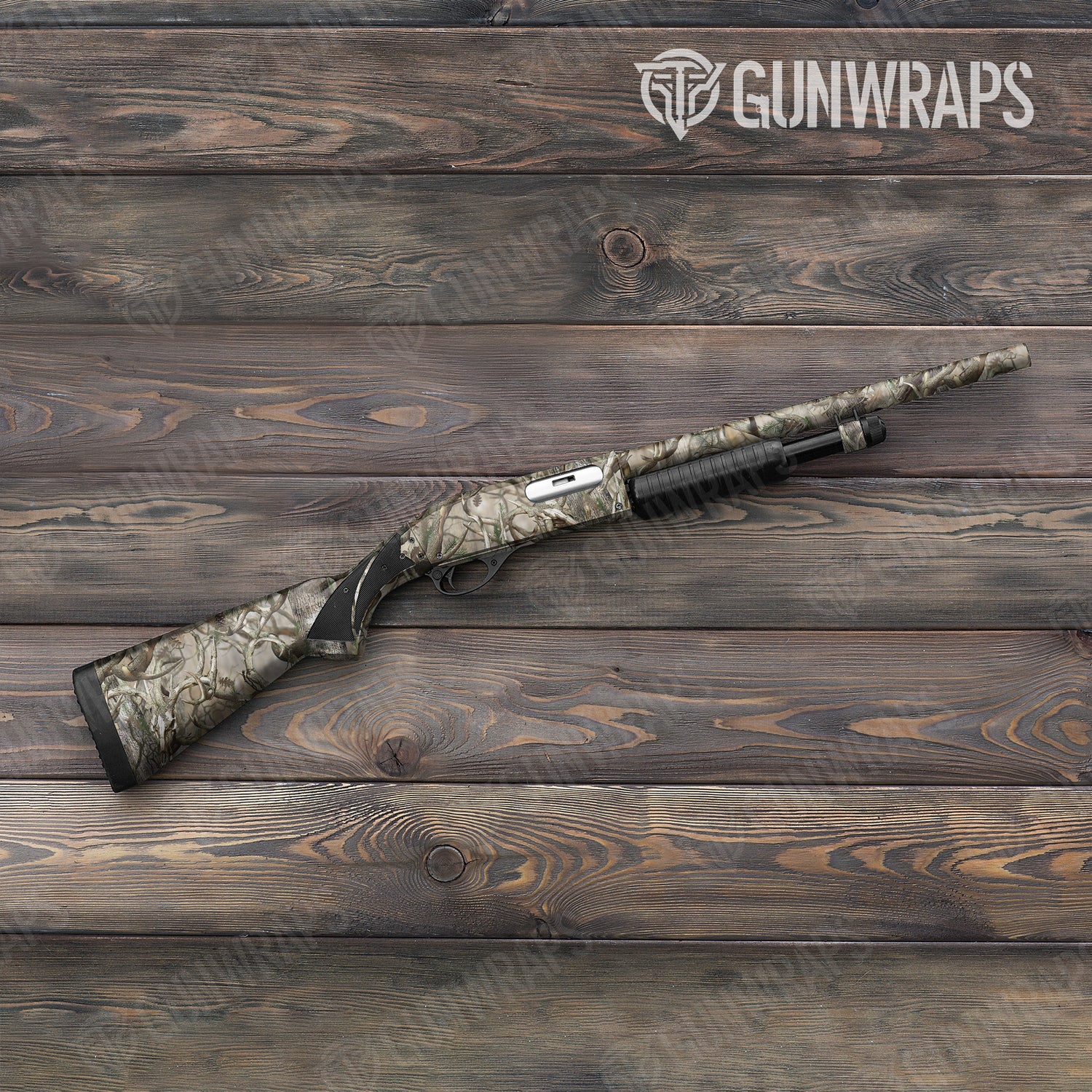 Shotgun Nature Lifeless Woods Buck Skull Camo Gun Skin Vinyl Wrap