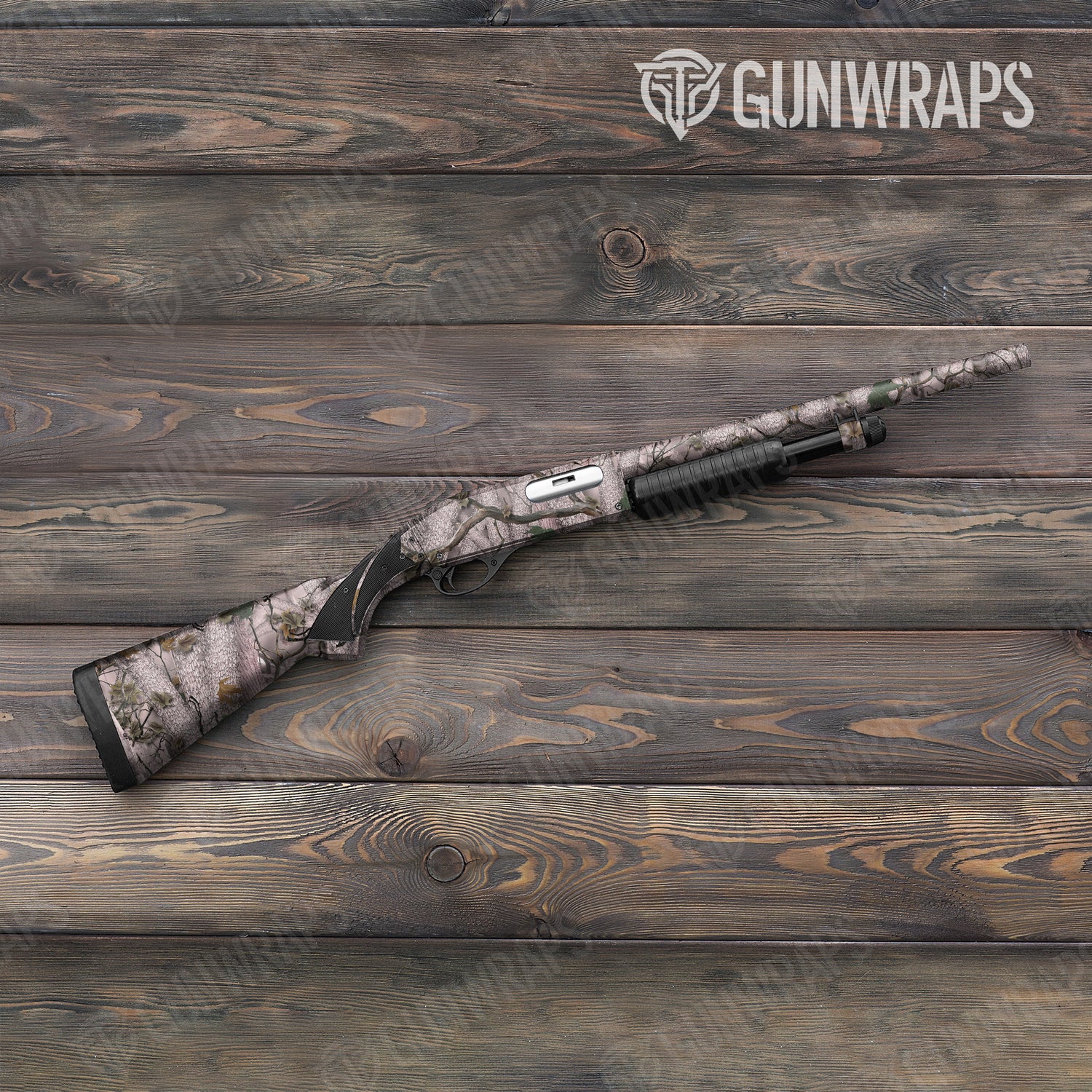 Shotgun Nature Pink Forest Camo Gun Skin Vinyl Wrap