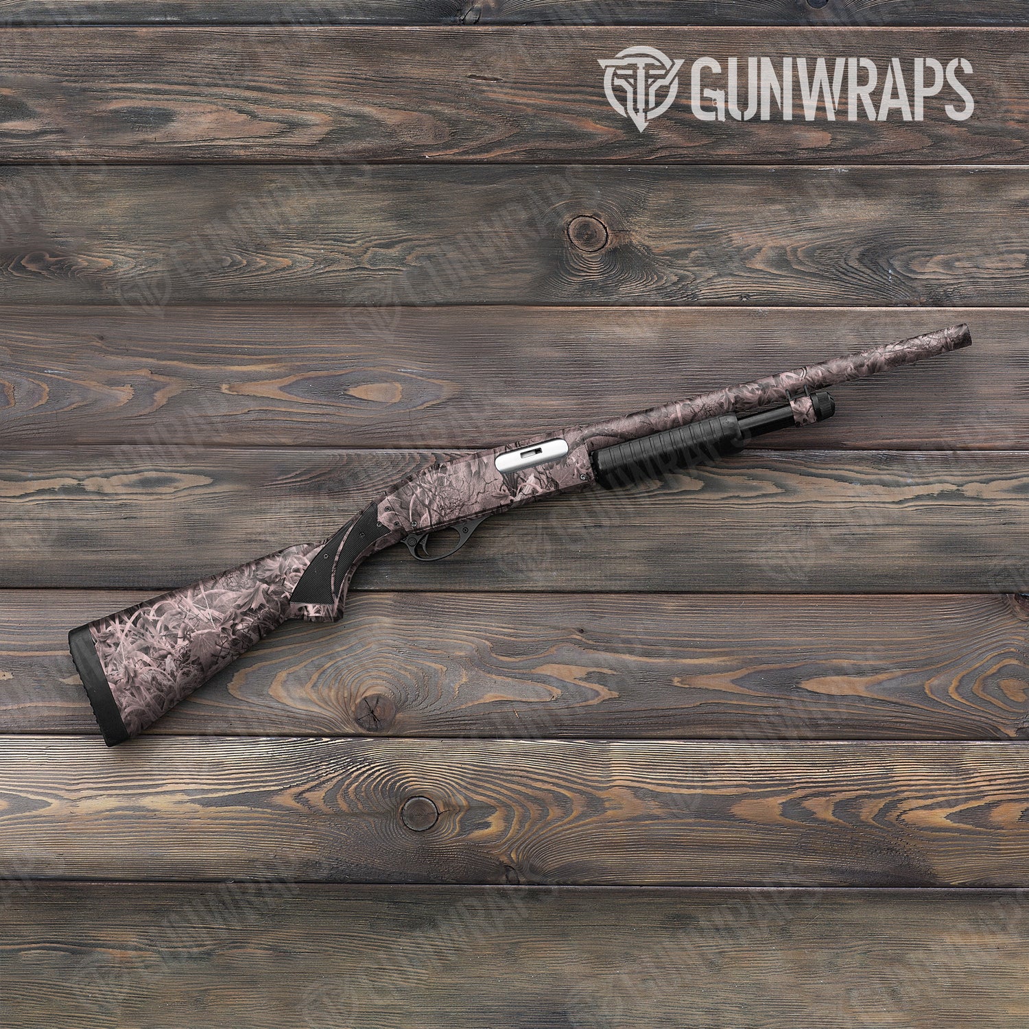 Shotgun Nature Pink Grassland Camo Gun Skin Vinyl Wrap