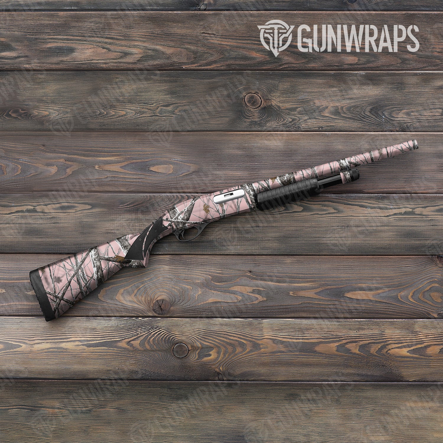 Shotgun Nature Pink Snowstorm Camo Gun Skin Vinyl Wrap