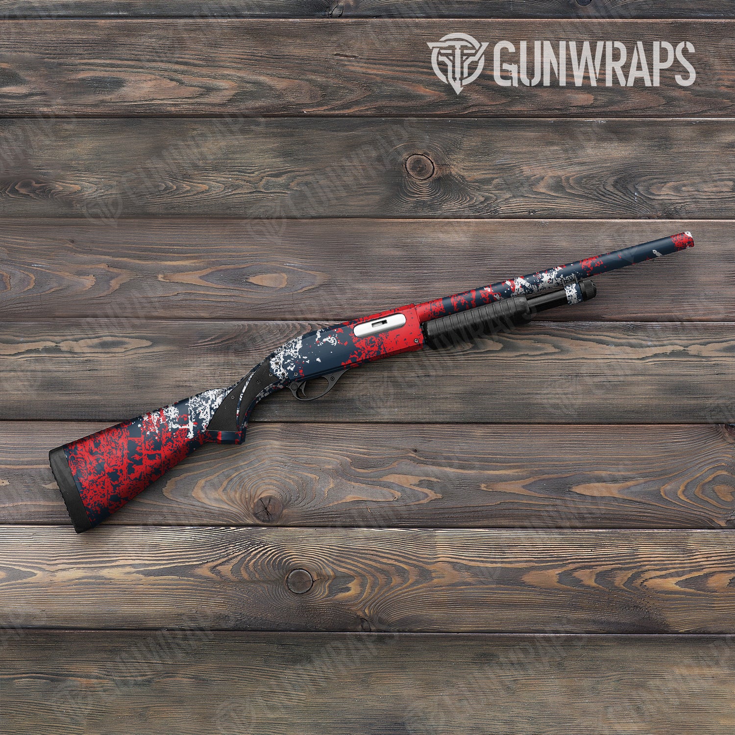 Shotgun Pasted America Camo Gun Skin Vinyl Wrap