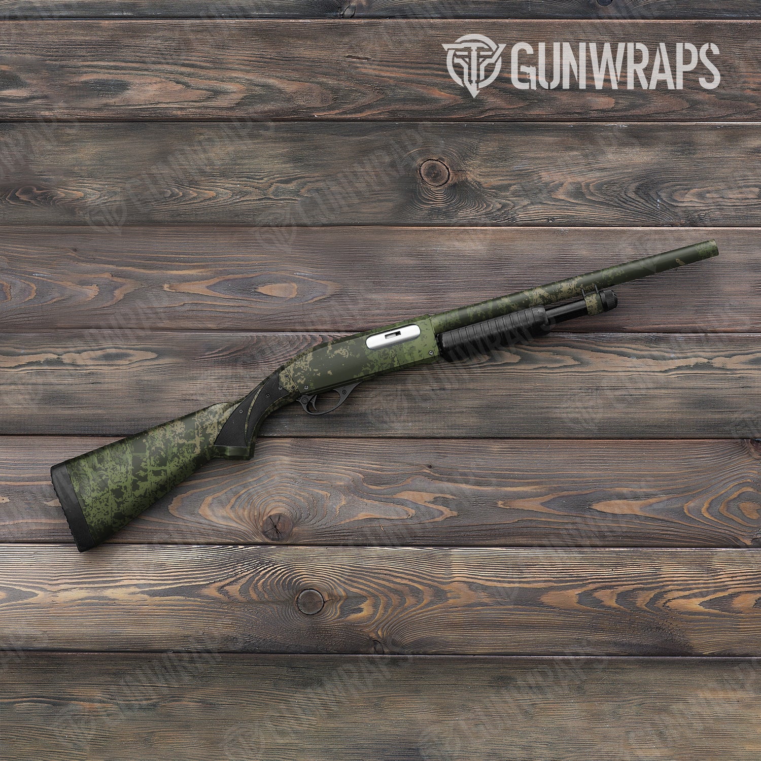 Shotgun Pasted Army Green Camo Gun Skin Vinyl Wrap