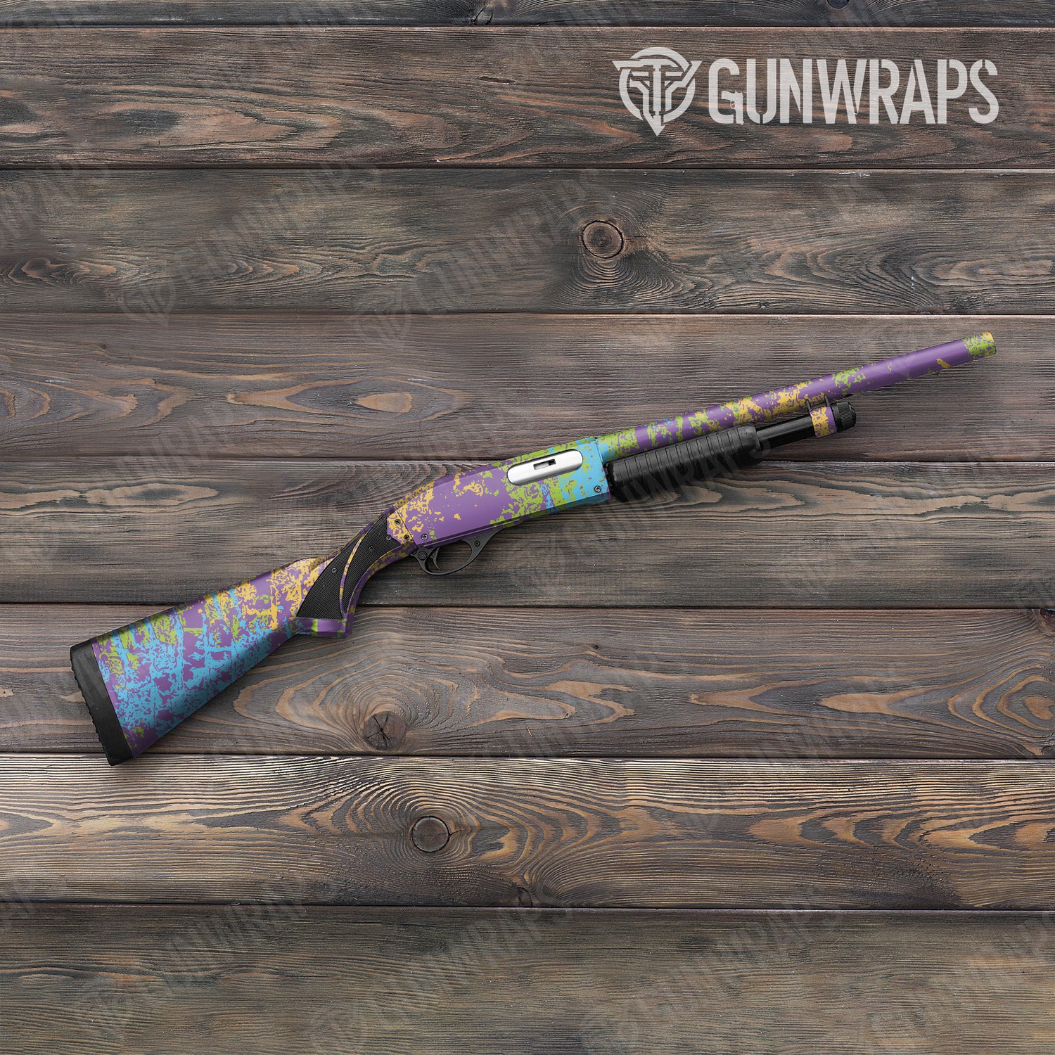 Shotgun Pasted Carnival Camo Gun Skin Vinyl Wrap