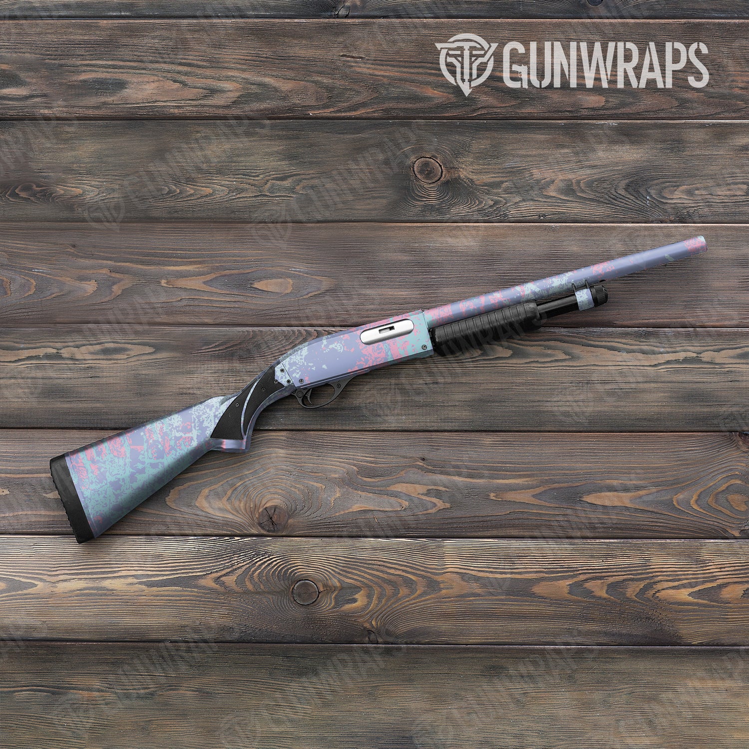 Shotgun Pasted Cotton Candy Camo Gun Skin Vinyl Wrap