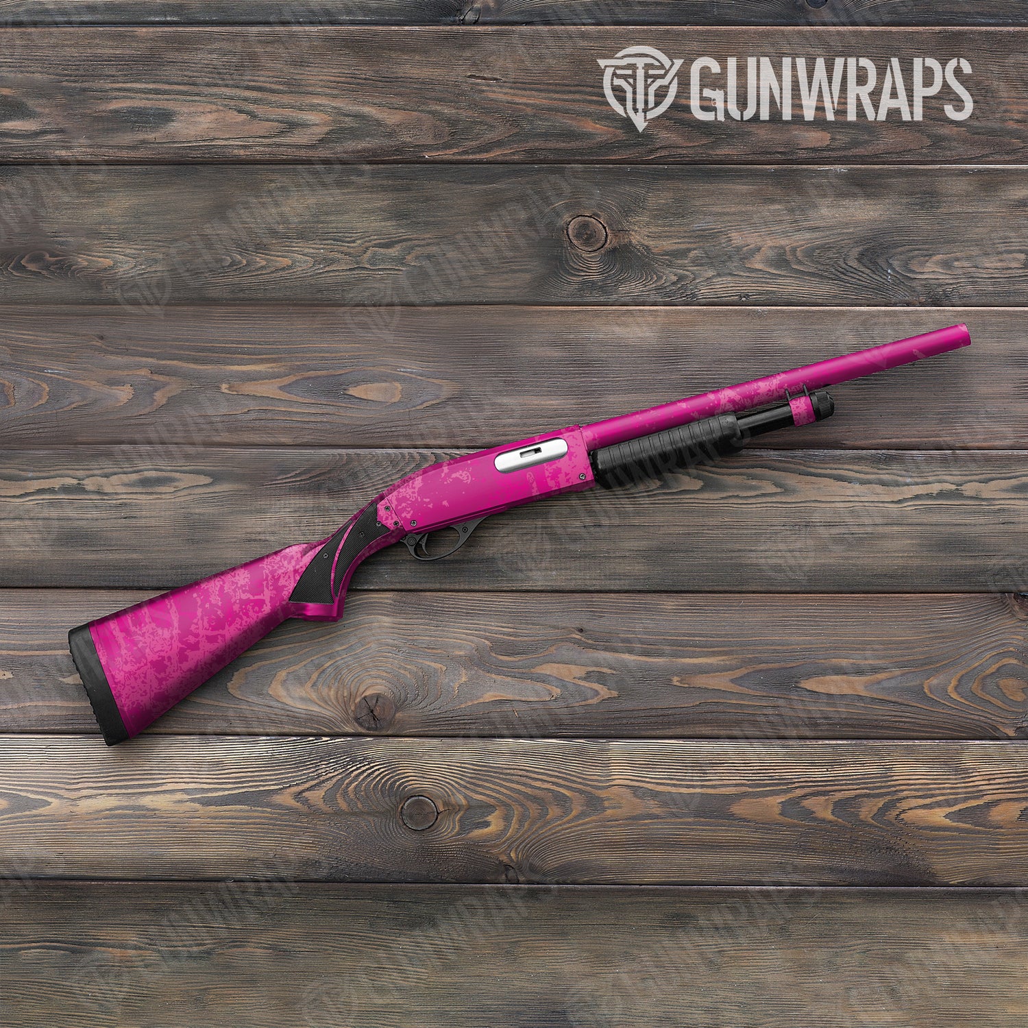 Shotgun Pasted Elite Magenta Camo Gun Skin Vinyl Wrap