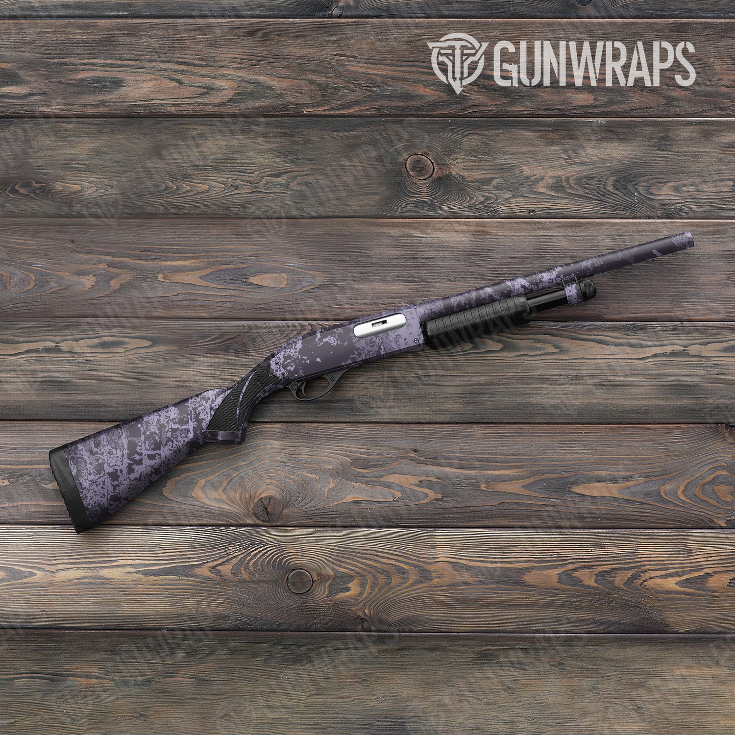 Shotgun Pasted Lilac Camo Gun Skin Vinyl Wrap