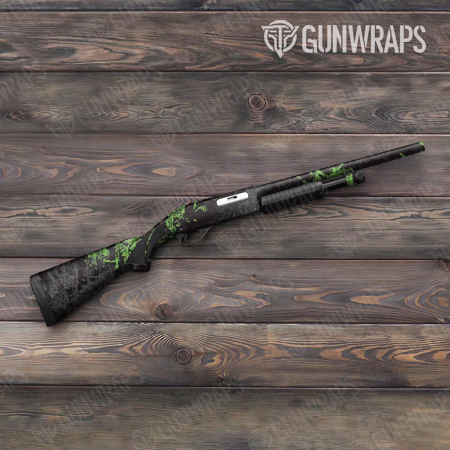 Shotgun Pasted Metro Green Camo Gun Skin Vinyl Wrap