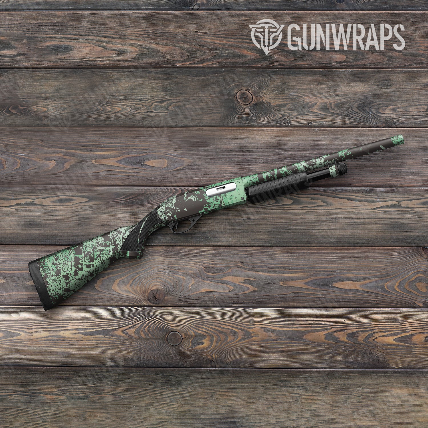 Shotgun Pasted Mint Chocolate Chip Camo Gun Skin Vinyl Wrap