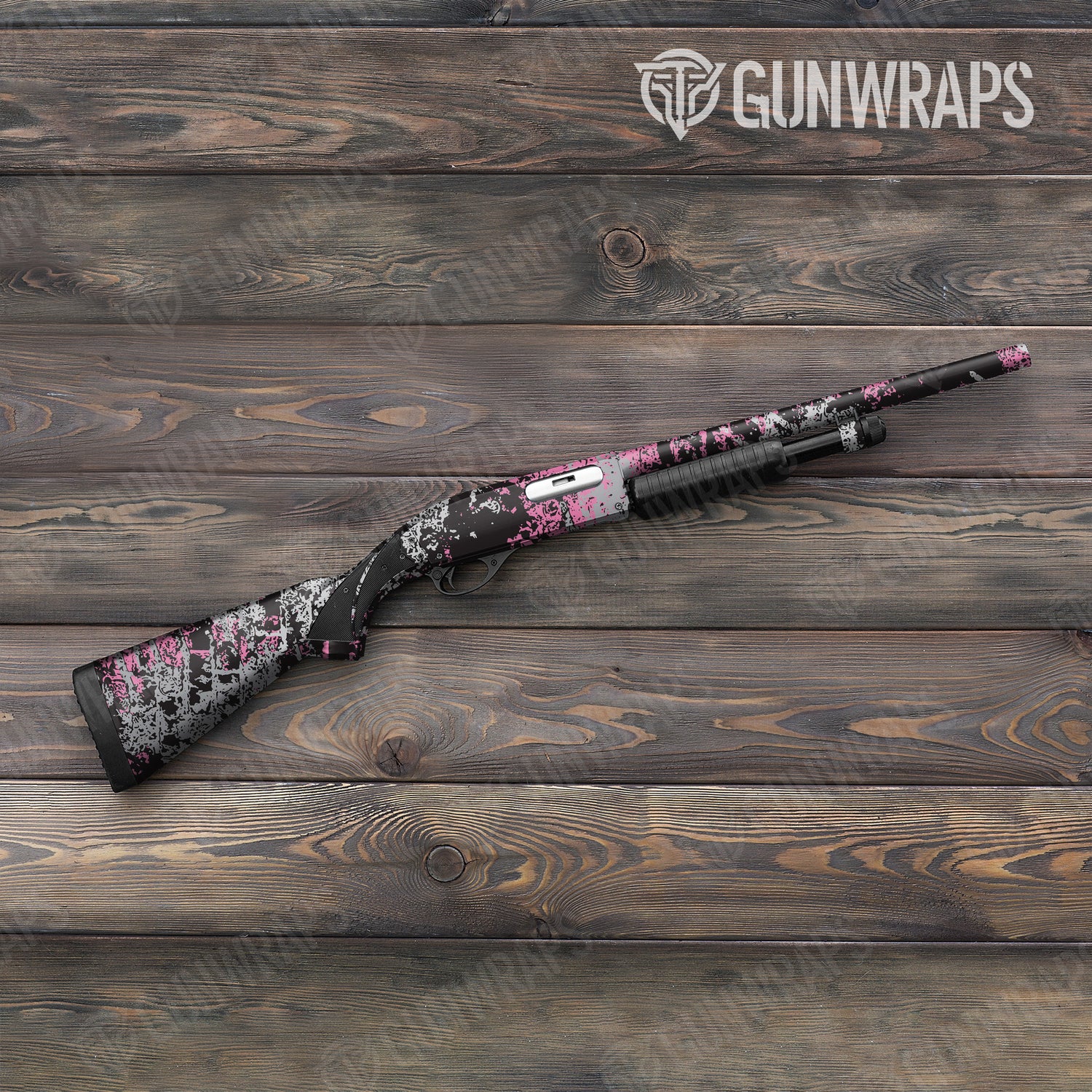 Shotgun Pasted Pink Tiger Camo Gun Skin Vinyl Wrap