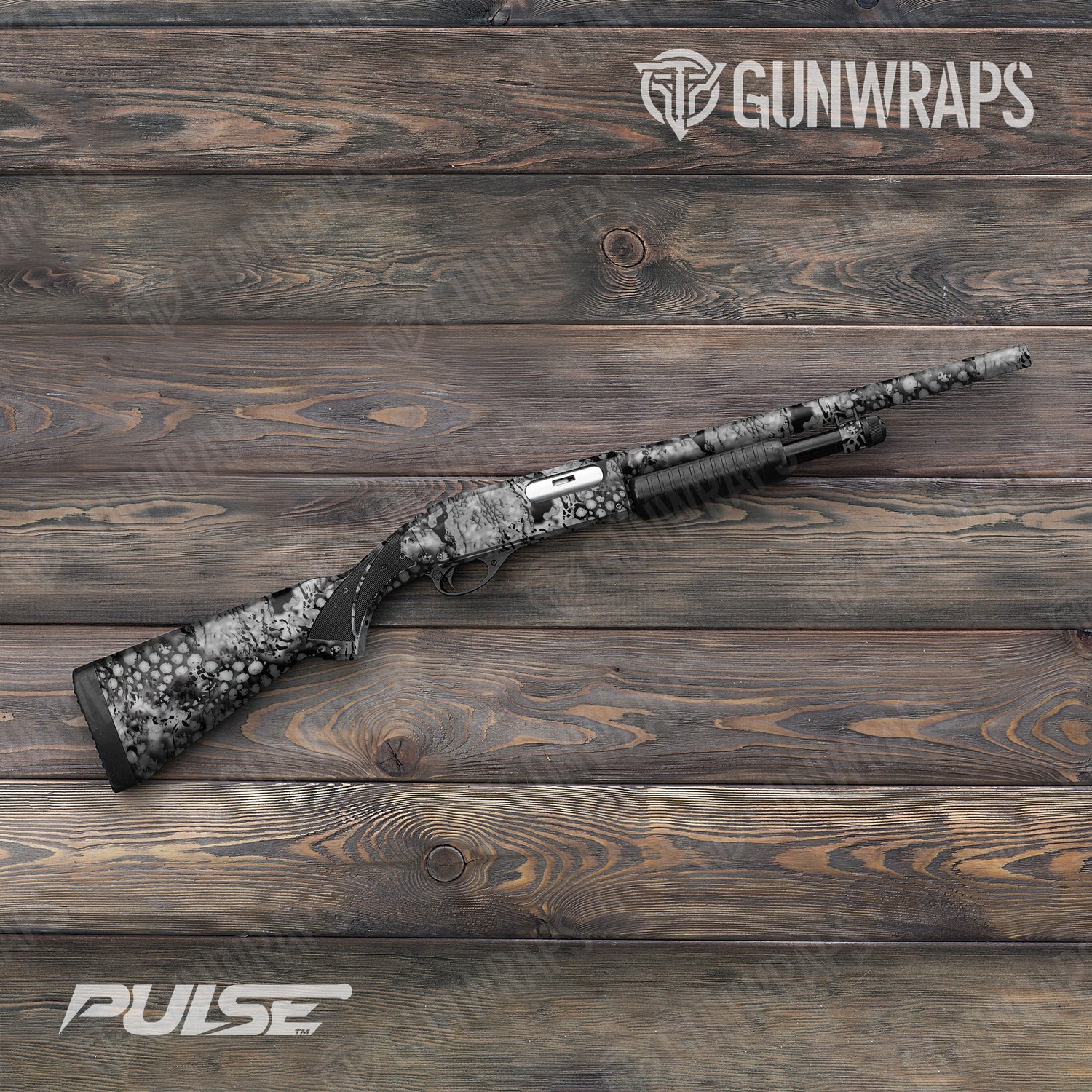 Shotgun Pulse Blizzard Camo Gun Skin Vinyl Wrap