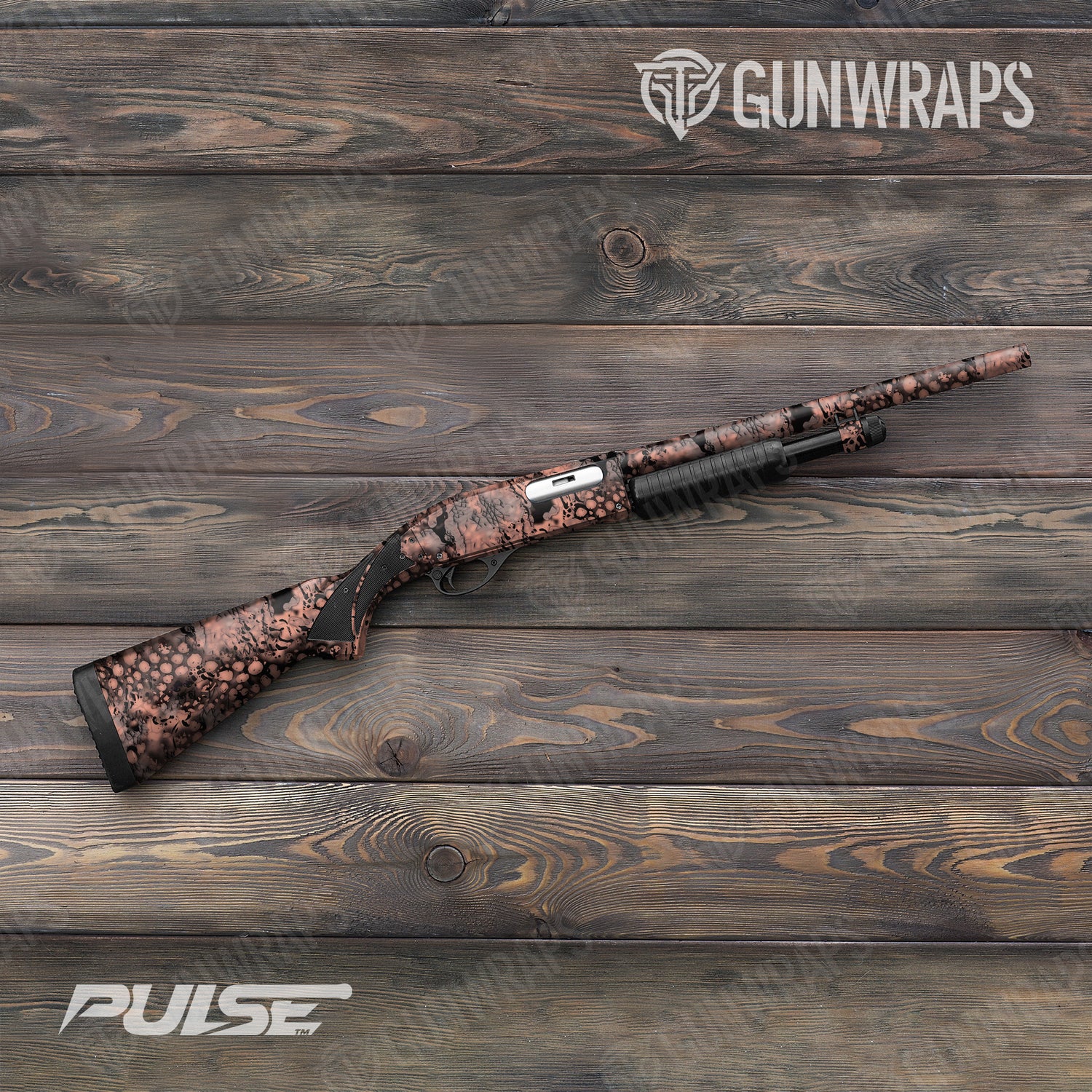 Shotgun Pulse Coral Camo Gun Skin Vinyl Wrap