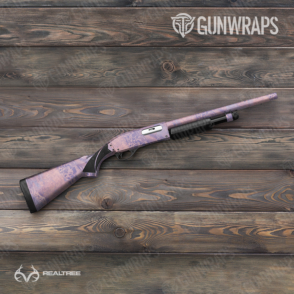 Shotgun Realtree WAV3 Purple Rose Camo Gun Skin Vinyl Wrap