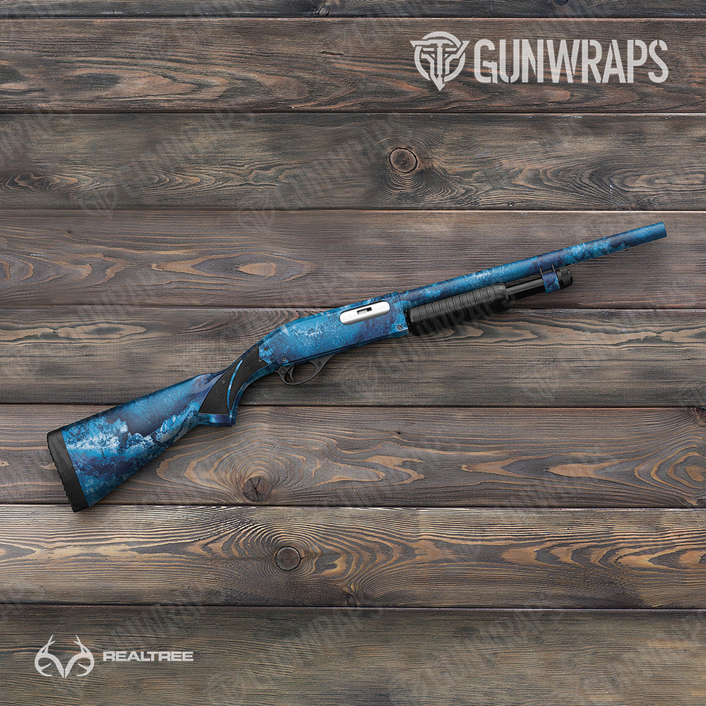 Shotgun Realtree XTREME Dark Blue Camo Gun Skin Vinyl Wrap