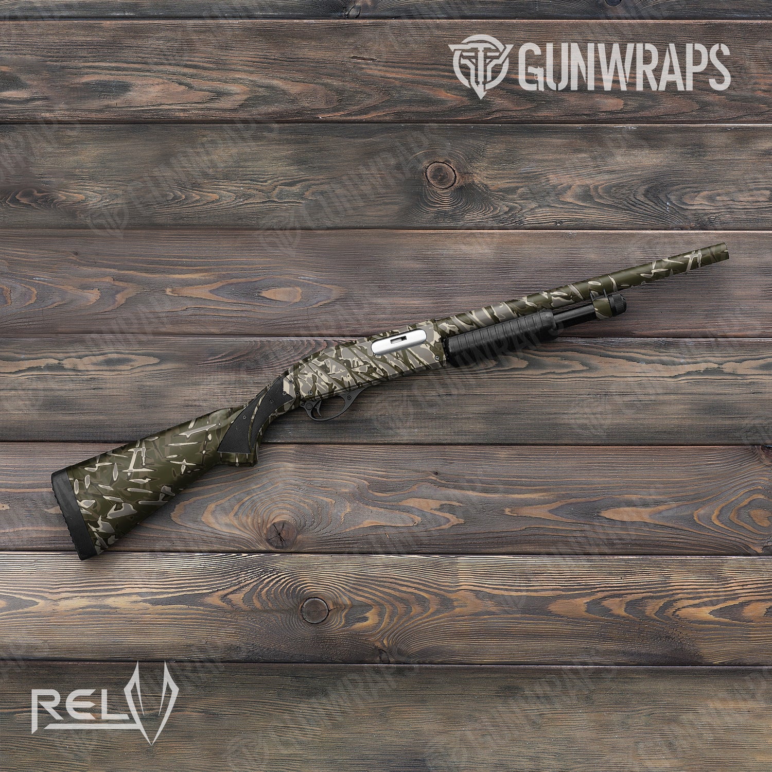 Shotgun X3 RELV Dynohyde Camo Gun Skin Vinyl Wrap