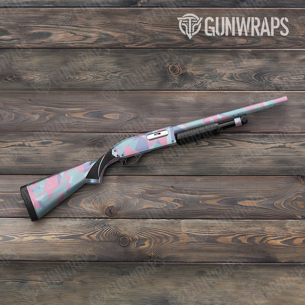 Shotgun Shattered Cotton Candy Camo Gun Skin Vinyl Wrap