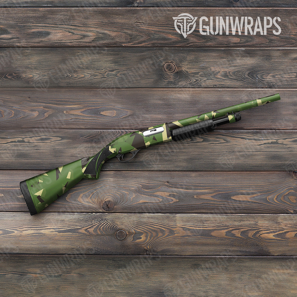 Shotgun Shattered Jungle Camo Gun Skin Vinyl Wrap