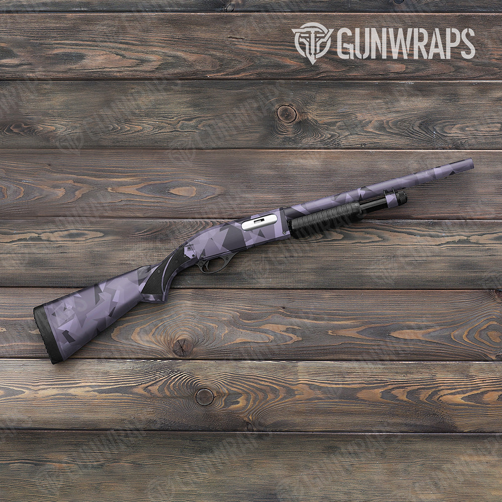 Shotgun Shattered Lilac Camo Gun Skin Vinyl Wrap