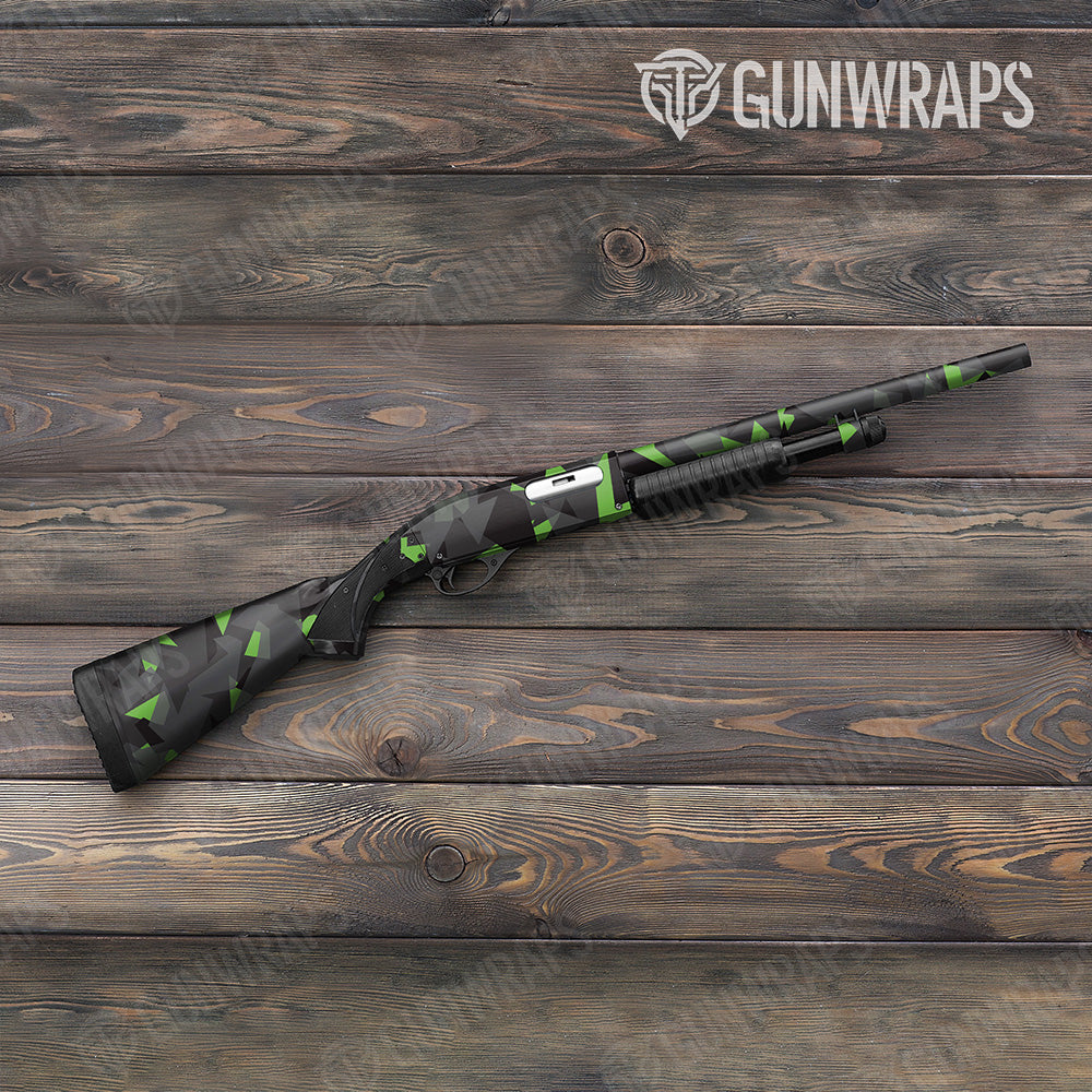 Shotgun Shattered Metro Green Camo Gun Skin Vinyl Wrap