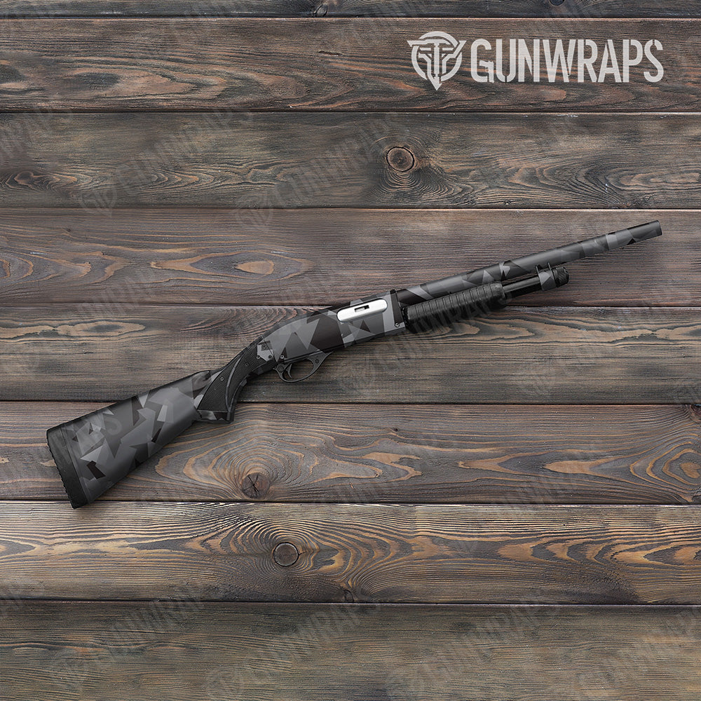 Shotgun Shattered Midnight Camo Gun Skin Vinyl Wrap