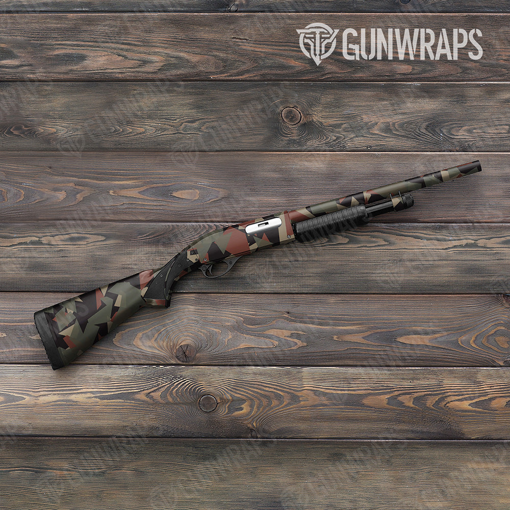 Shotgun Shattered Militant Copper Camo Gun Skin Vinyl Wrap