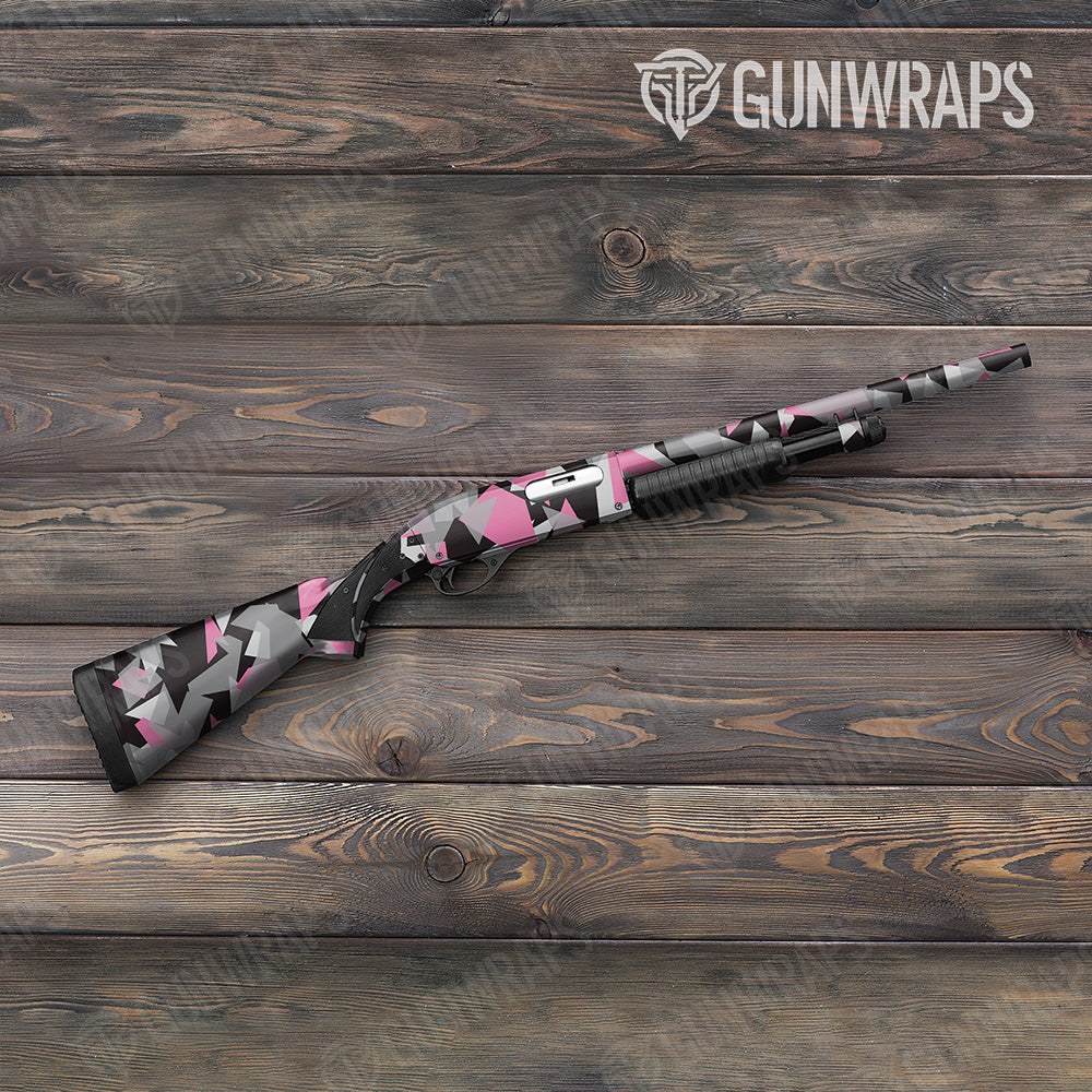 Shotgun Shattered Pink Tiger Camo Gun Skin Vinyl Wrap