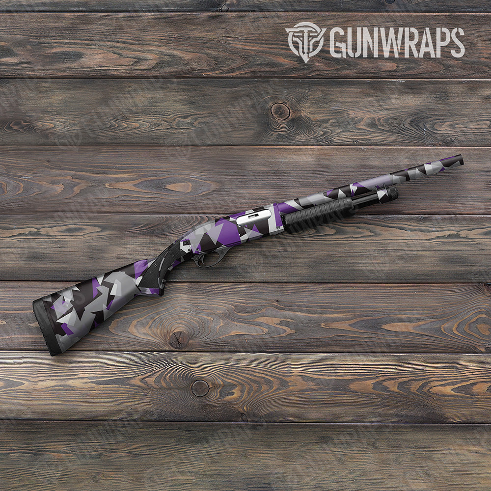 Shotgun Shattered Purple Tiger Camo Gun Skin Vinyl Wrap