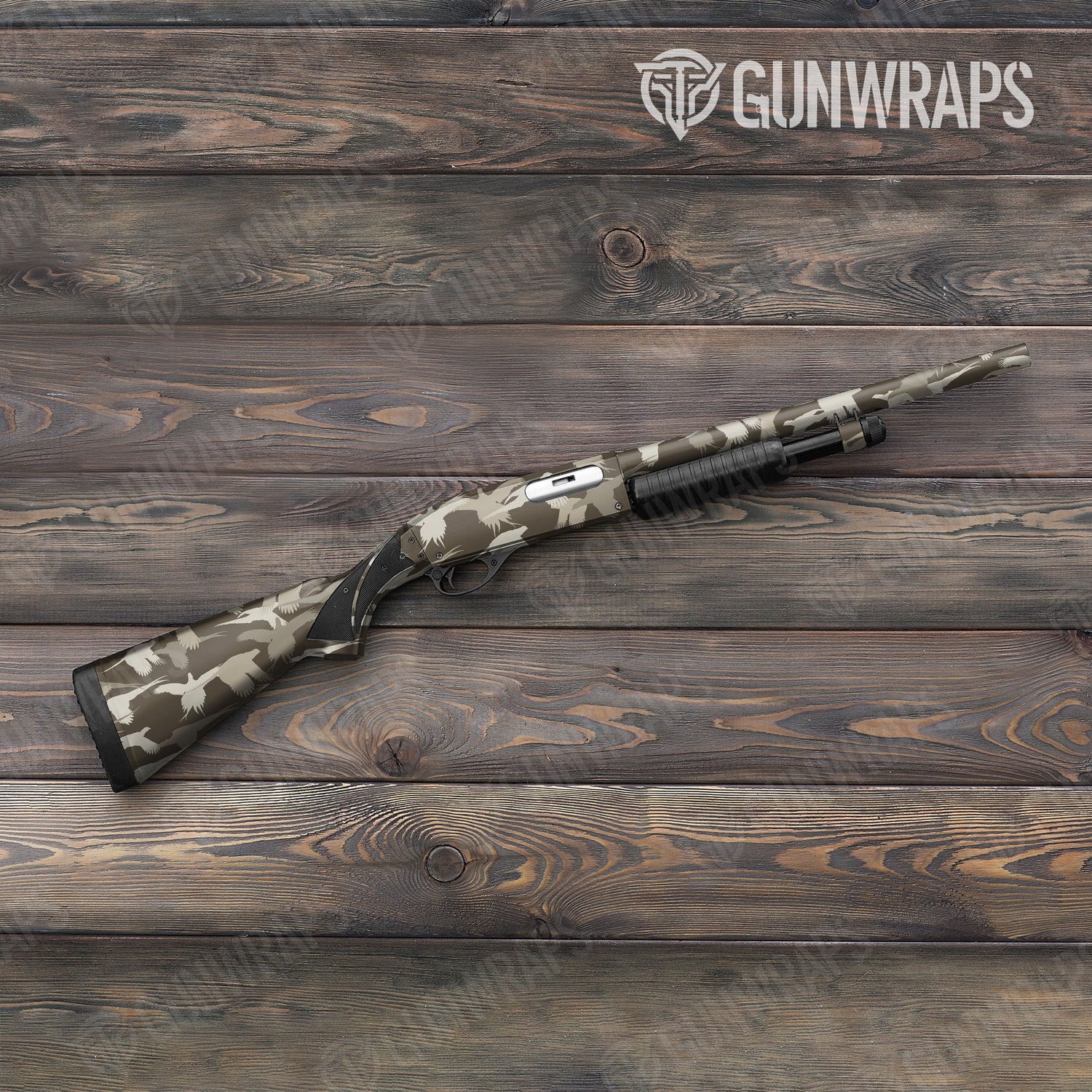 Shotgun Silhouette Silhouette Pheasant Camo Gun Skin Vinyl Wrap