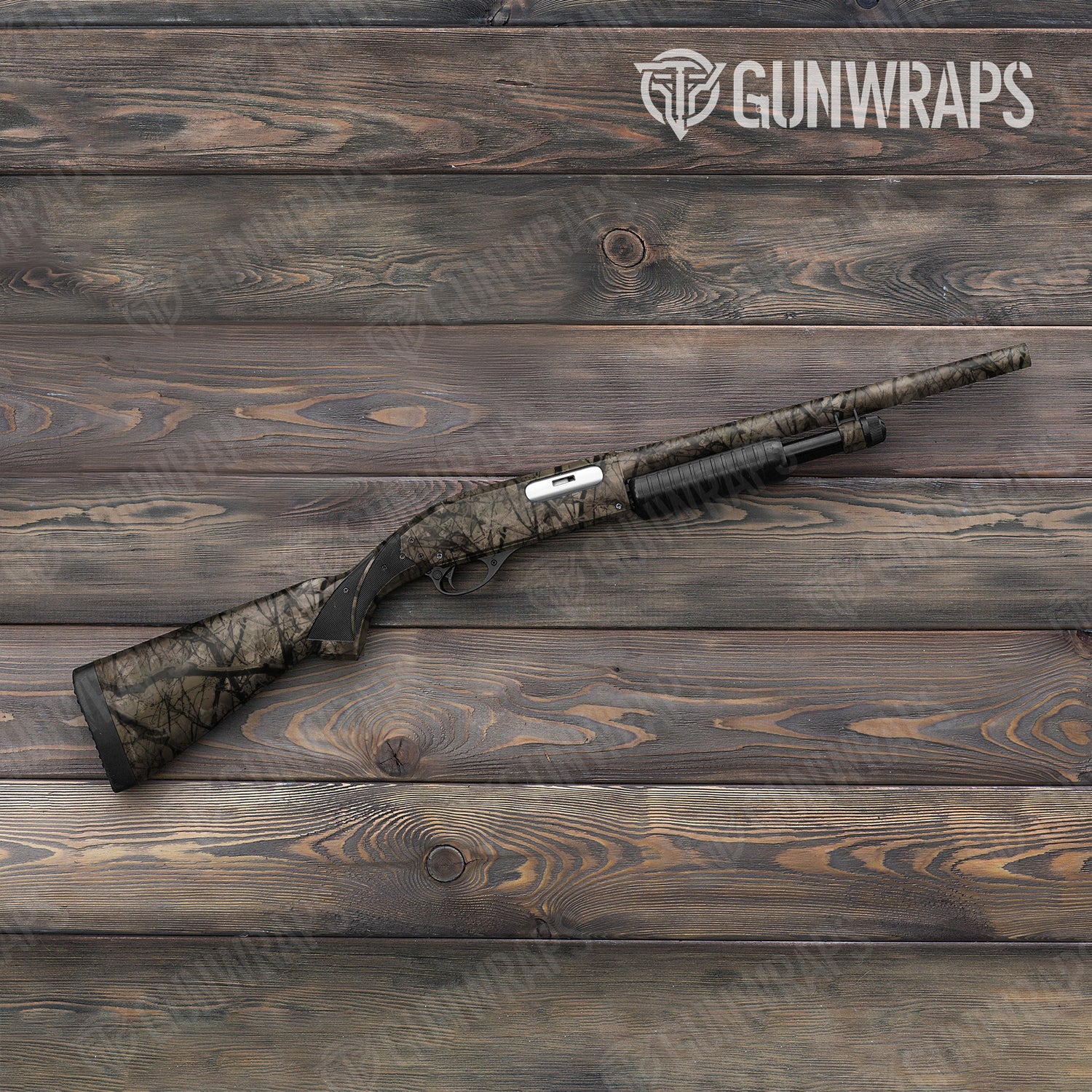 Shotgun Substrate Shrub Stalker Camo Gun Skin Vinyl Wrap