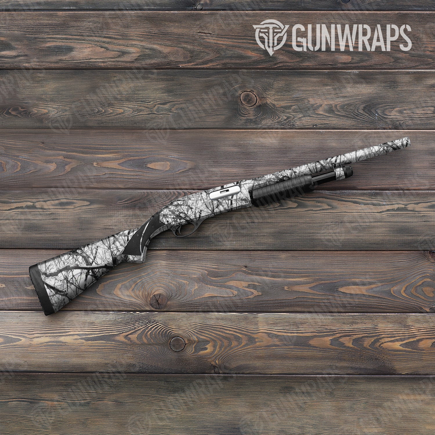 Shotgun Substrate Snow Stalker Camo Gun Skin Vinyl Wrap